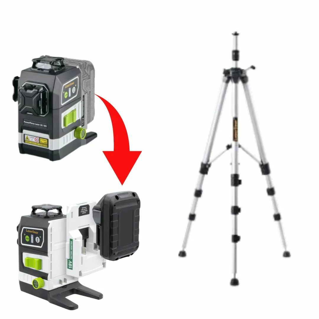 Masterplane-Laser 3G PLUS + Trépied 300 cm + Set adaptateurs