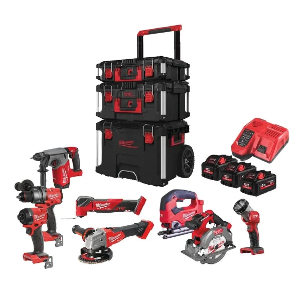 Pack 8 machines 18V avec Packout trolley