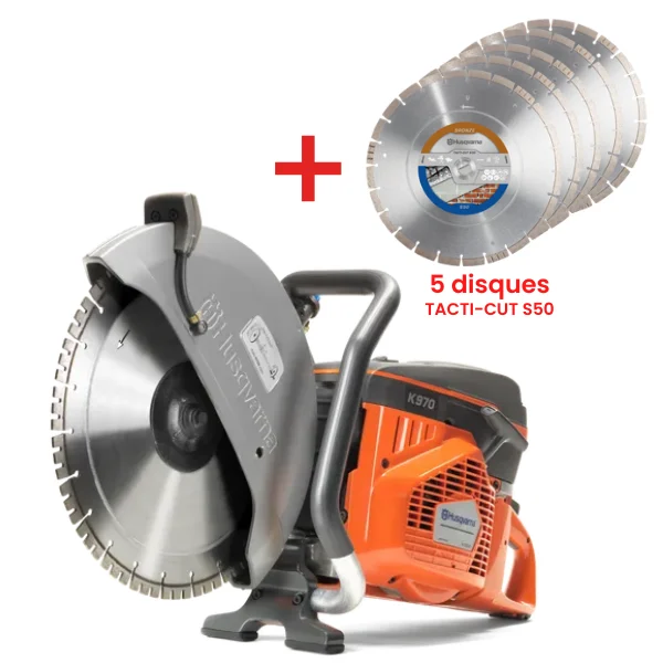 Découpeuse thermique professionnelle K970 + 5 Disques Tacti-Cut S50