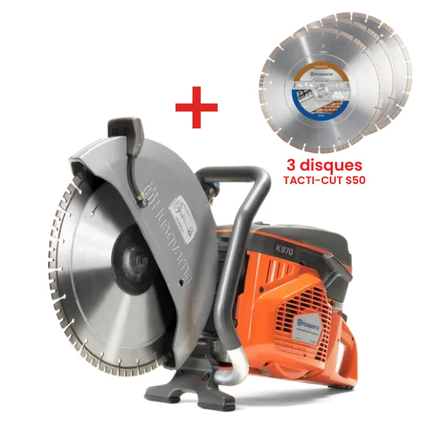 Découpeuse thermique professionnelle K970 + 3 Disques Tacti-Cut S50