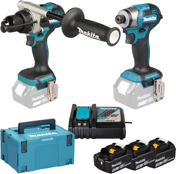 Kit combiné 18V LXT (Perceuse à percussion+ Visseuse à chocs) + 3 batteries