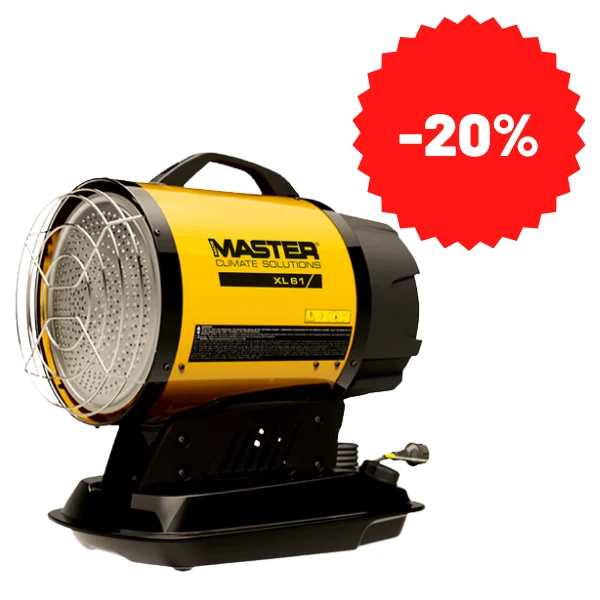 Chauffage infrarouge au fioul / diesel 17 kW, transfert calorique sans flux d’air