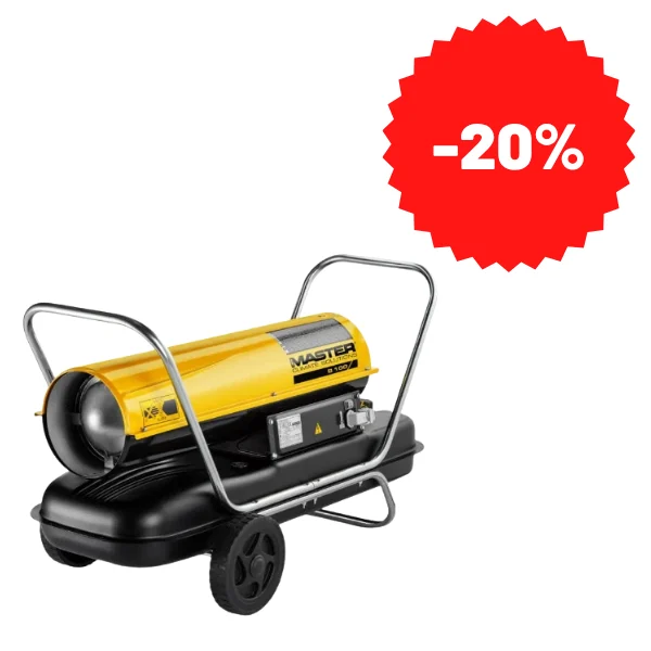 Chauffage diesel mobile direct 29 kW avec fort débit d’air