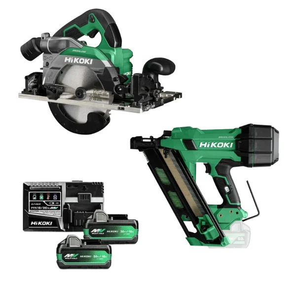 Pack scie circulaire + cloueur de charpente