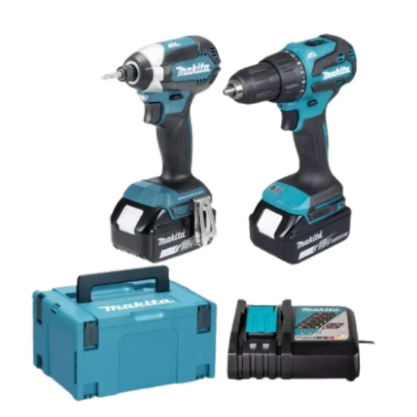Makita DLX2537TJ – Kit Combo 18 V LXT (DHP490 + DTD153 + 2×5 Ah + Chargeur + Makpac)