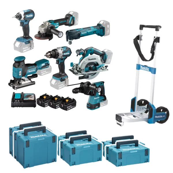Combopack 7 machines 18 V + 1 trolley DLX7030T3J