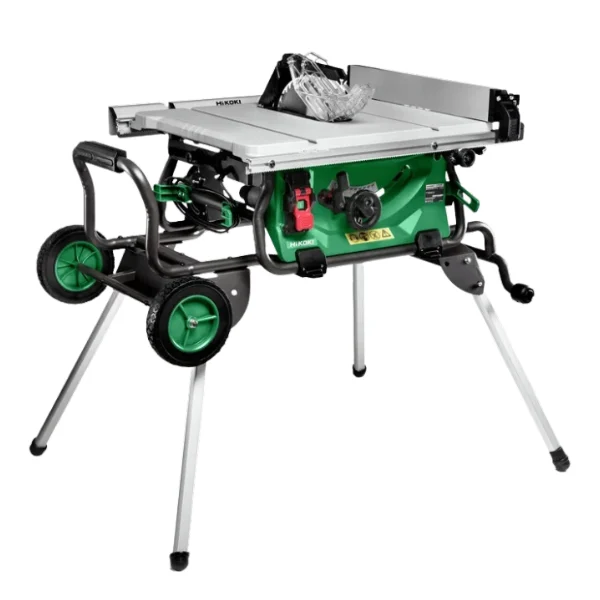 Scie circulaire sur table avec châssis pliable